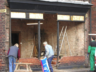 Removing the shop front